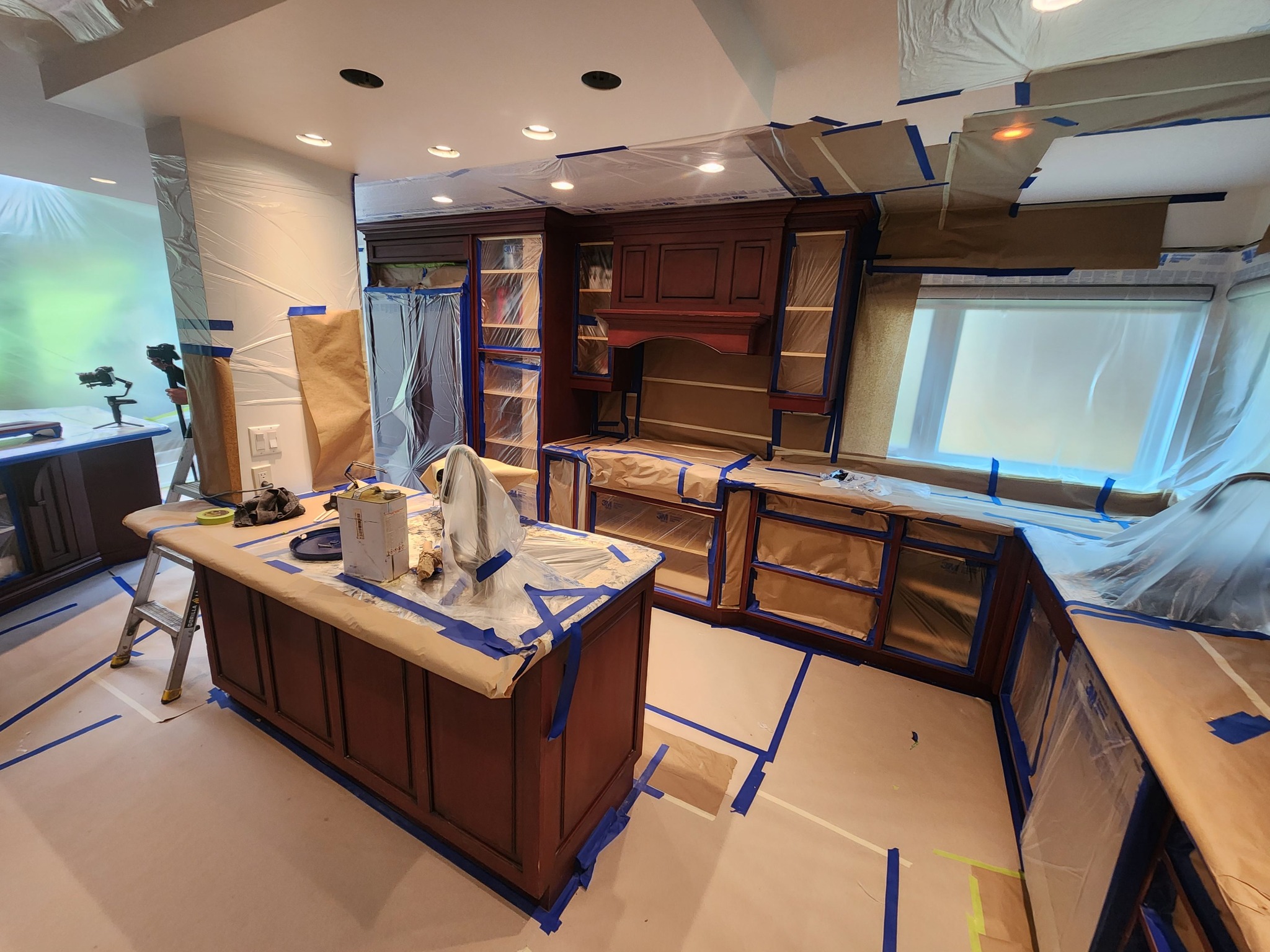 Before - Modern Grey Cabinet Painting