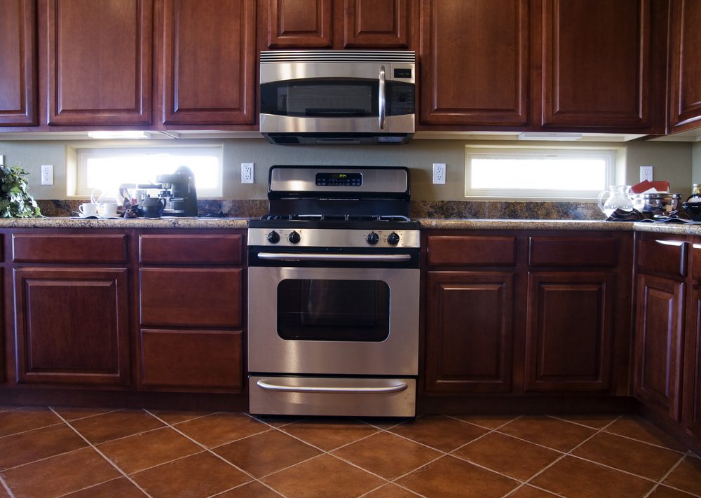 Stained Kitchen Cabinets - Edmonton South