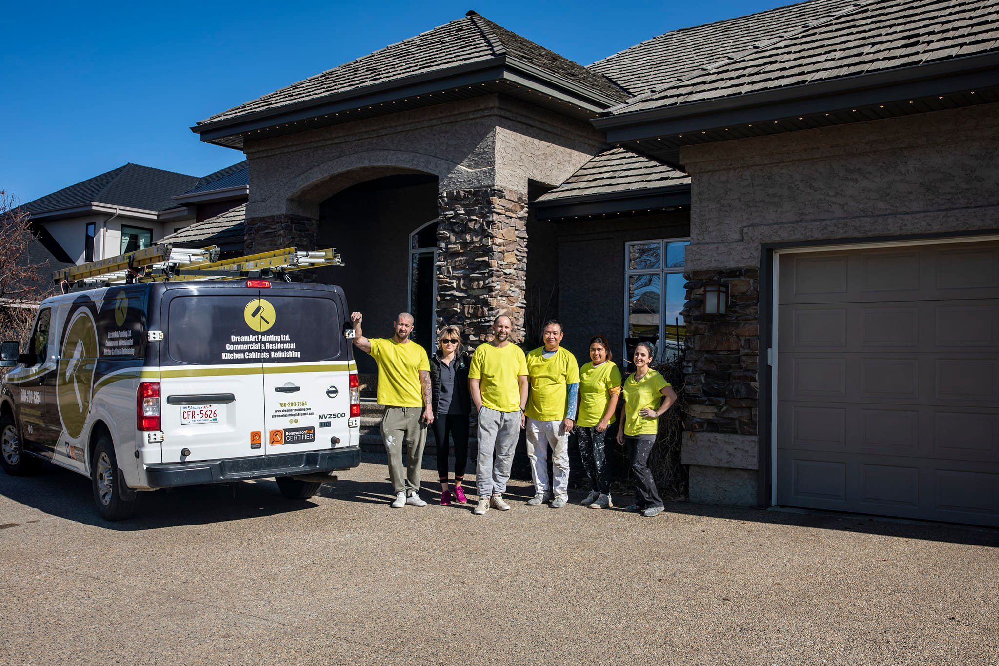 DreamArt Painting team - your trusted Edmonton exterior staining experts
