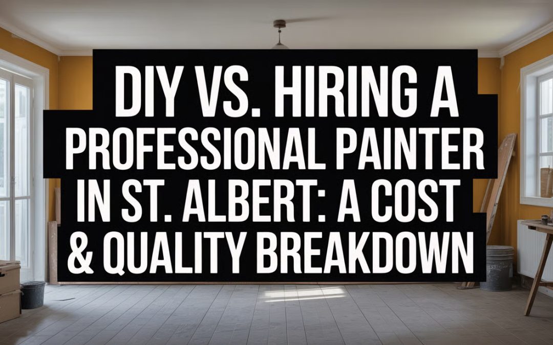 DIY vs. Hiring a Professional Painter in St. Albert: A Cost & Quality Breakdown