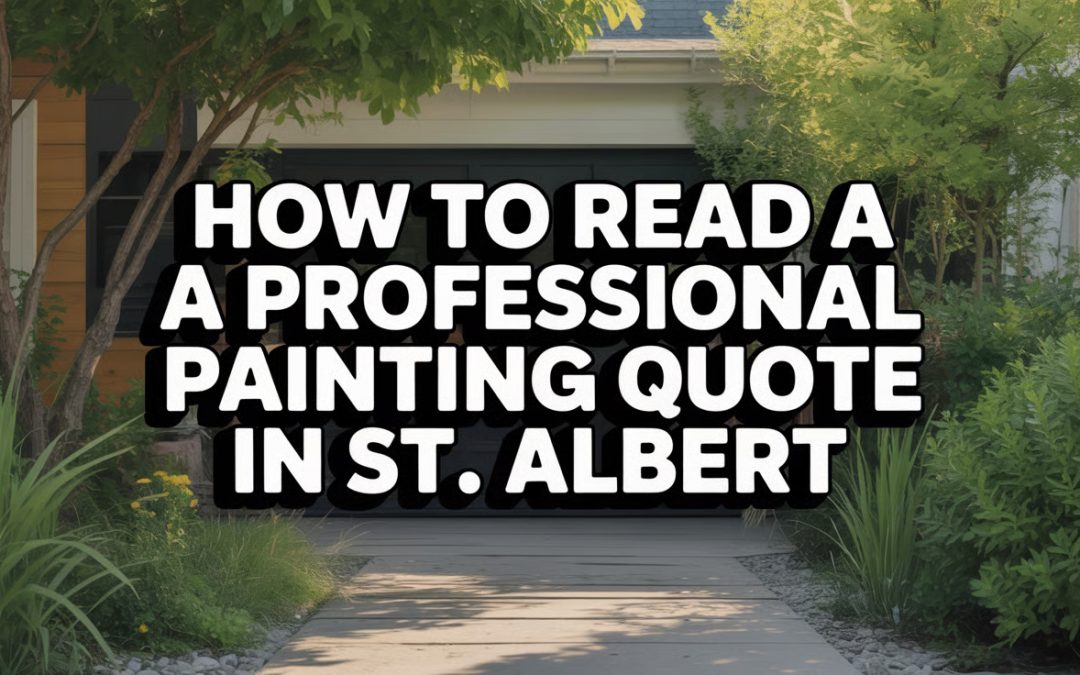 How to Read a Professional Painting Quote in St. Albert